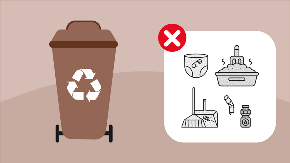 Que NON tirar no colector marrón ou de orgánico