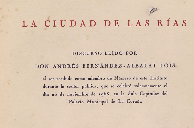 Portada discurso de ingreso