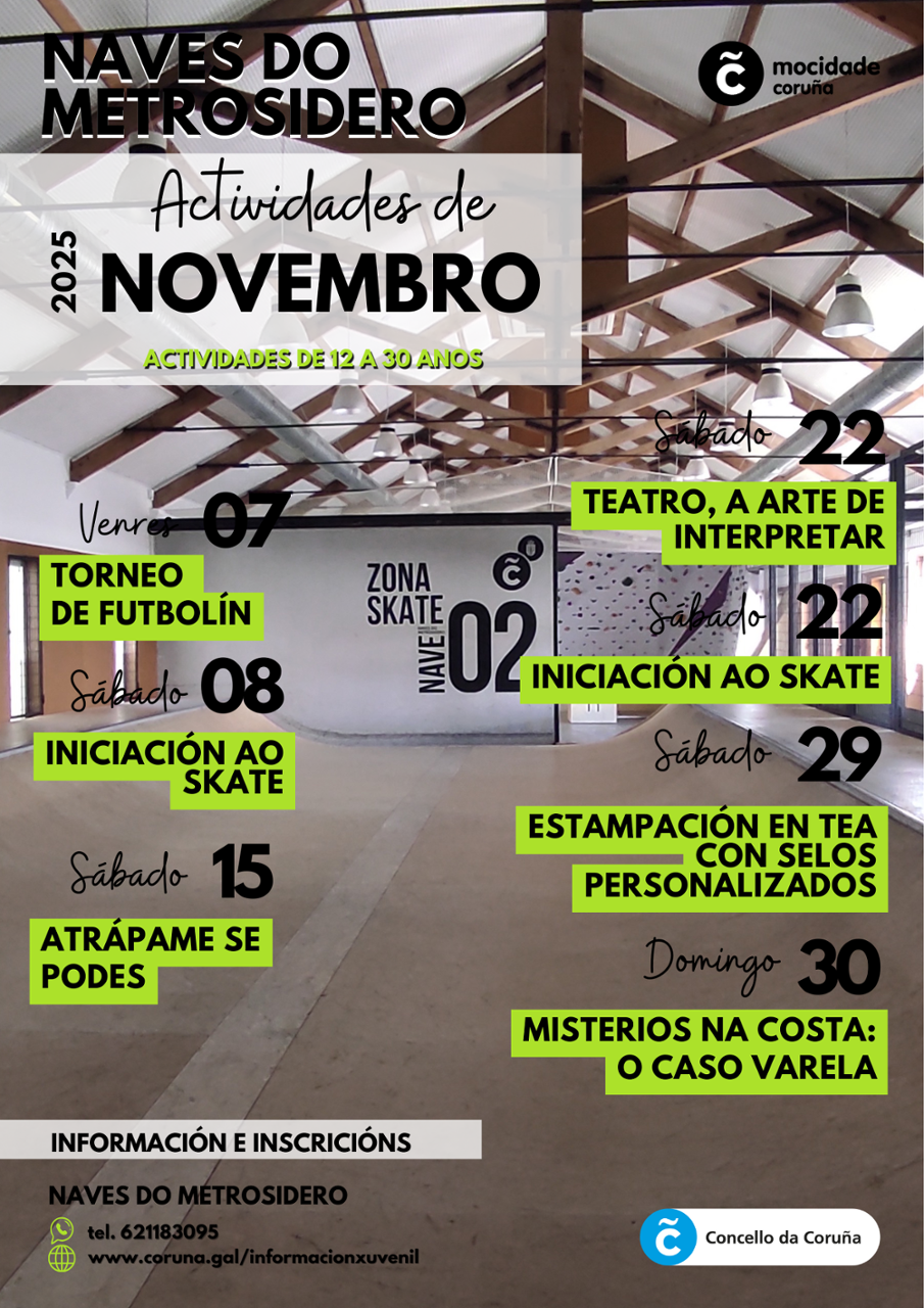 Banner das actividades do mes de novembro 2025