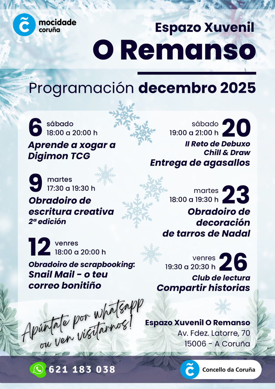 Banner das actividades do mes de decembro 2025