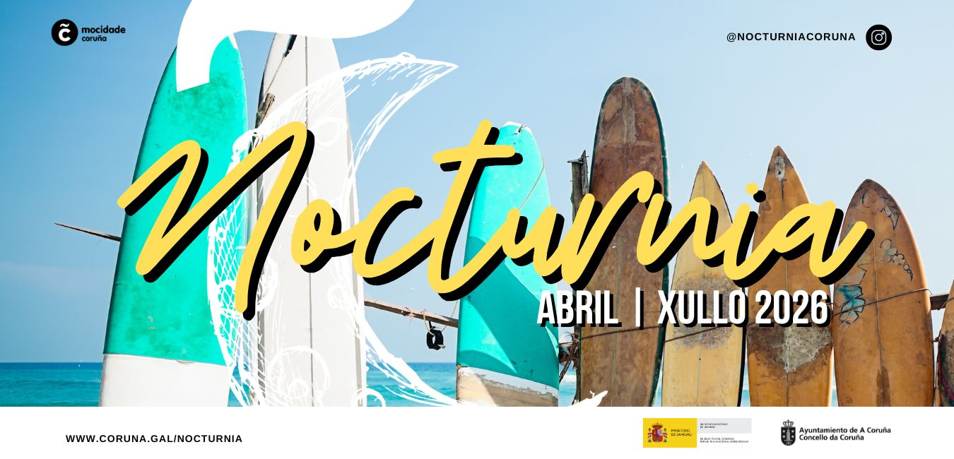 Cartel do programa de primavera-verán de Nocturnia 2026