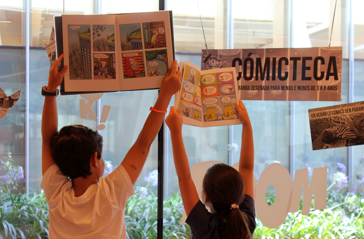 Sección de cómic infantil nunha das nosas bibliotecas