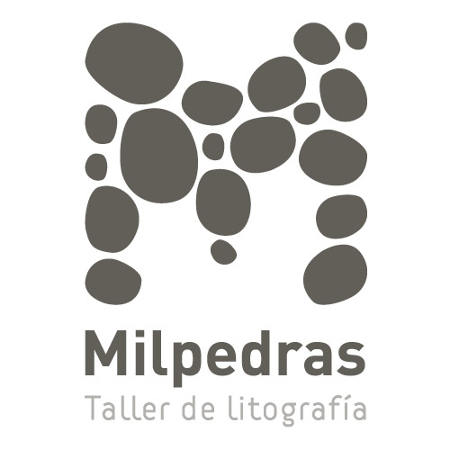 Logo de la empresa Milpedras, taller de litografía