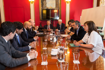 La reunión se celebró esta mañana en María Pita.