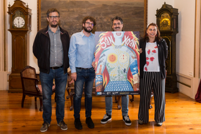Presentación do cartel das festas de San Xoán. 