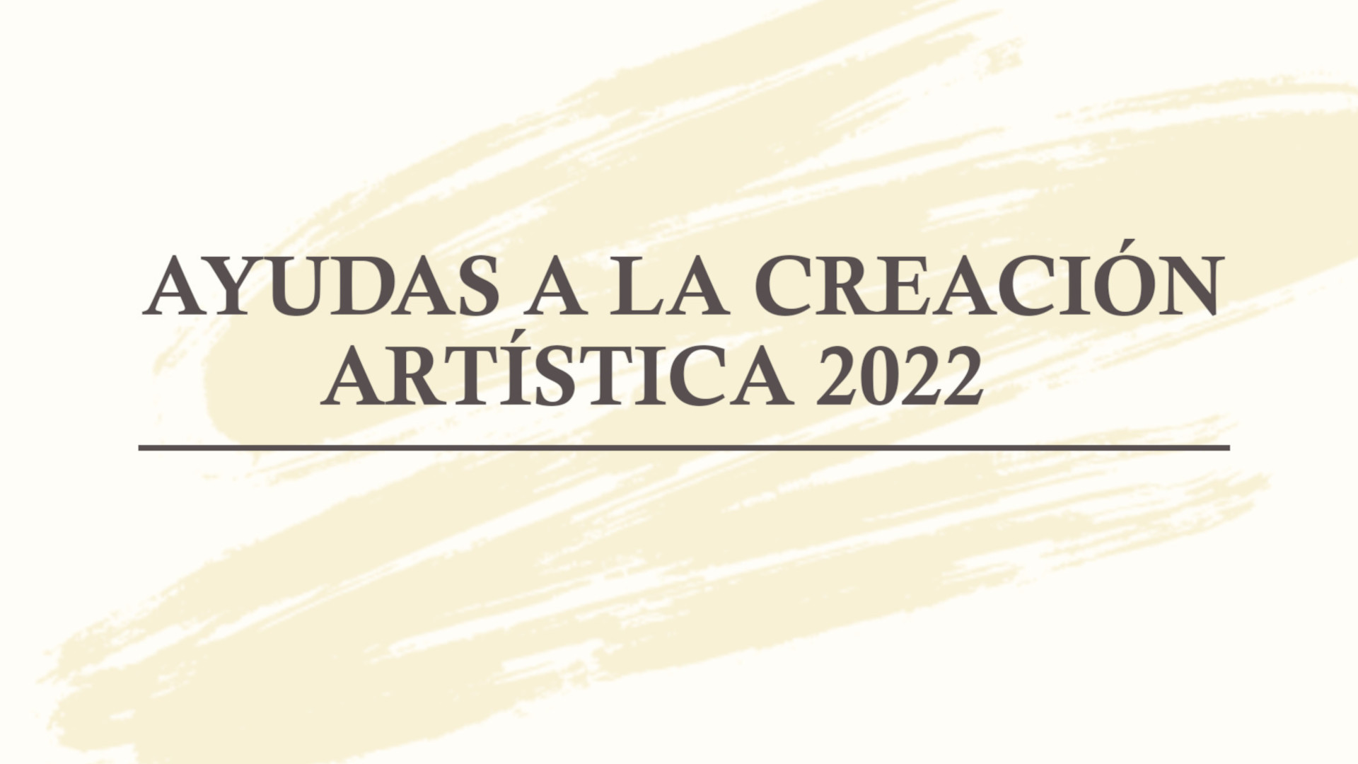 Ayudas artísticas 2022
