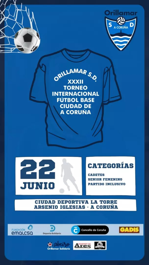 CARTEL TORNEO FUTBOL BASE CIUDAD DE A CORUÑA 2024