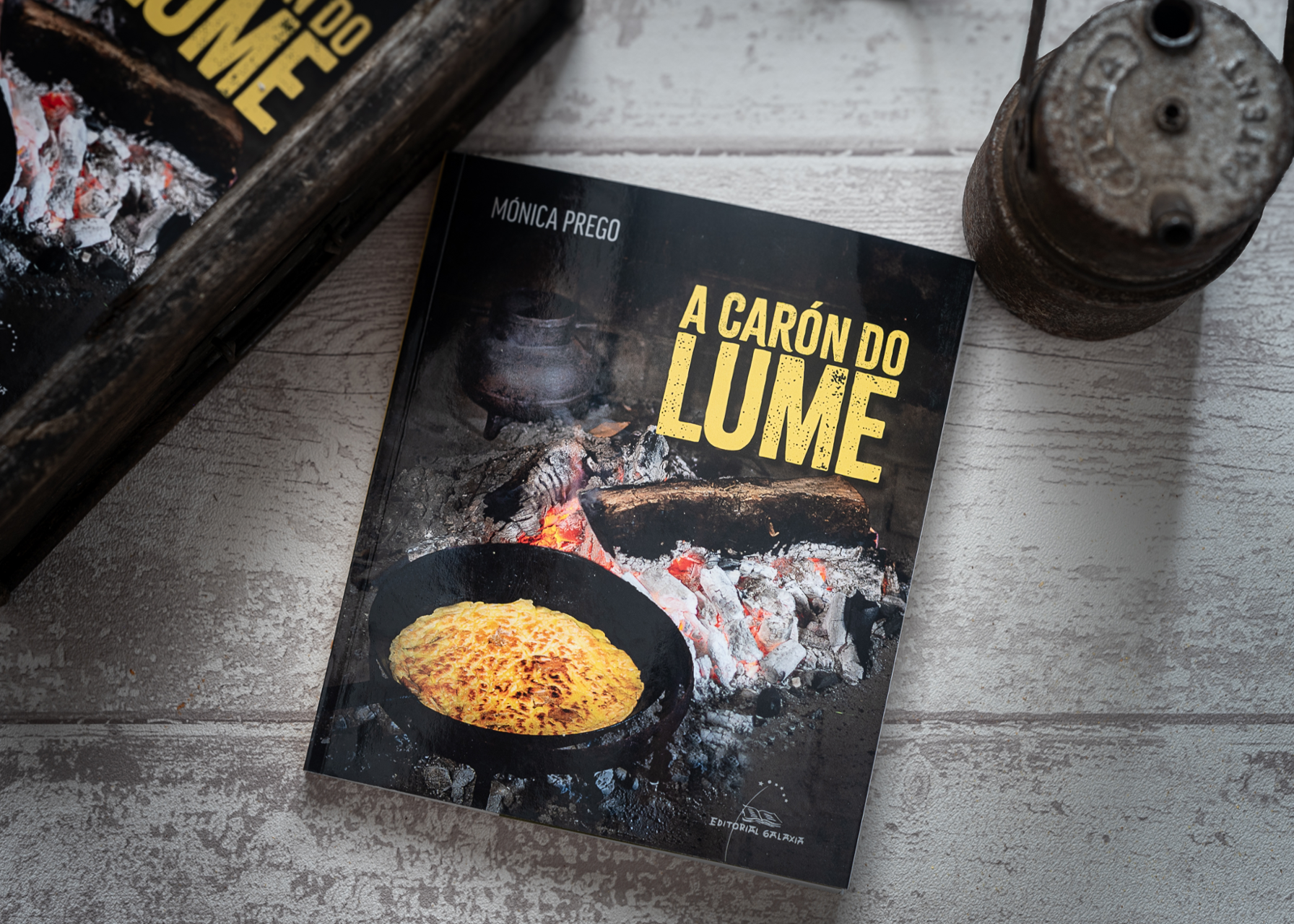 Composición coa portada do libro 