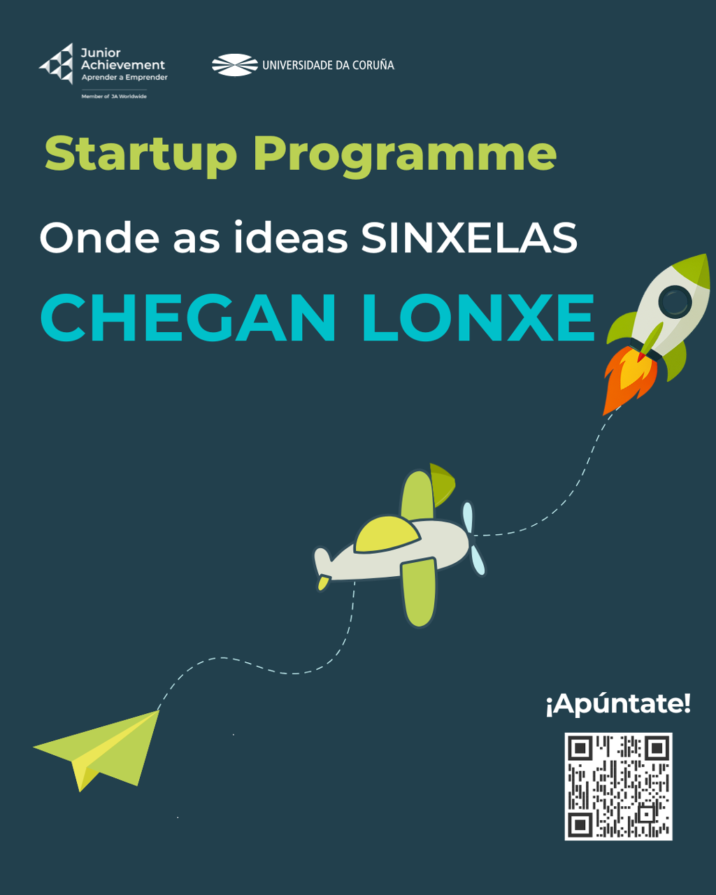 cartel Startup Programme “Onde as ideas sinxelas chegan lonxe”