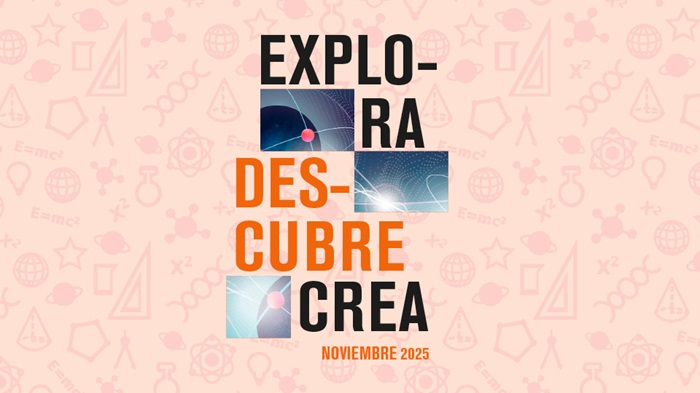 portada do folleto da axenda de novembro: Explora, Descobre, Crea