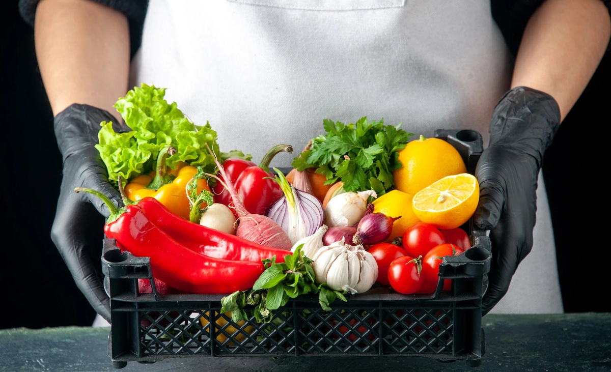 fonte con froitas e verduras