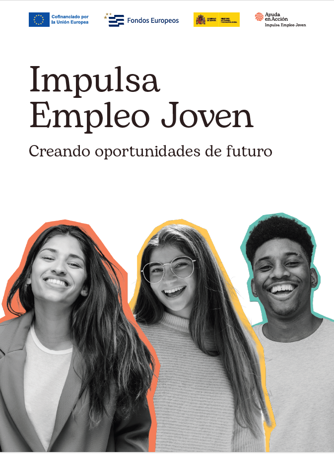 Cartel del proyecto con la fotografia de dos chicas y un chico