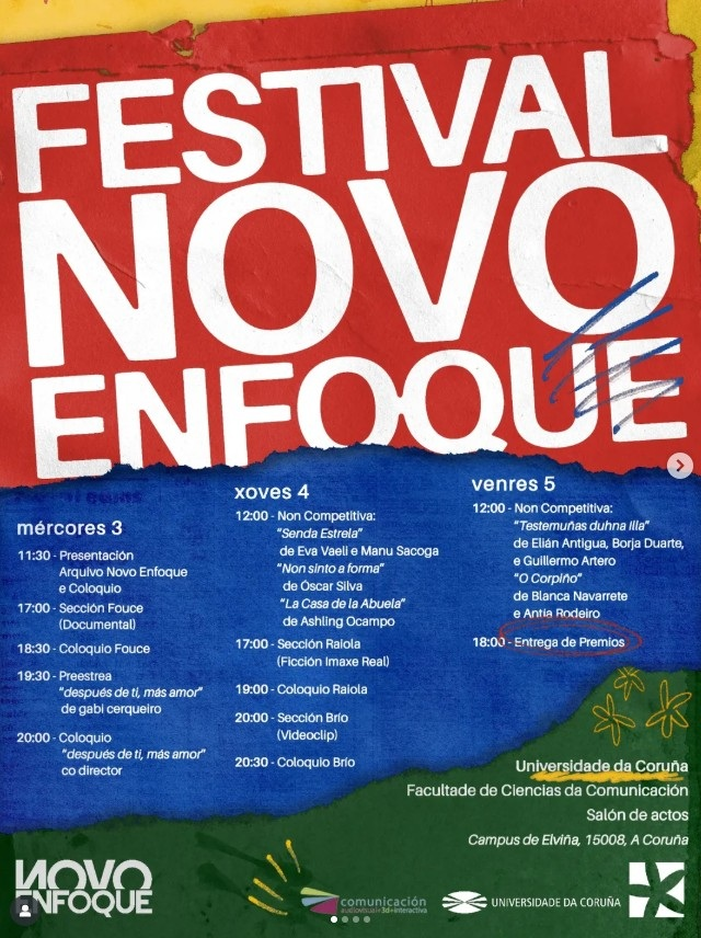 Cartel do festival coa programación