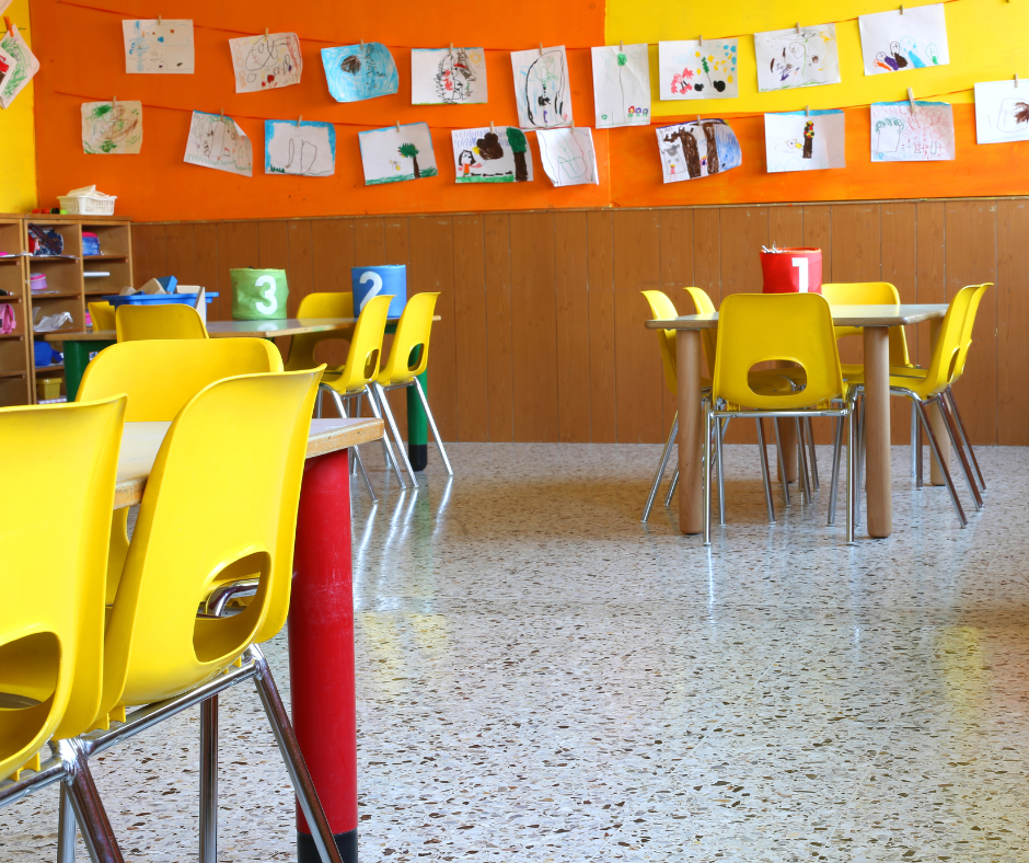 Fotografía dun aula dunha escola infantil.