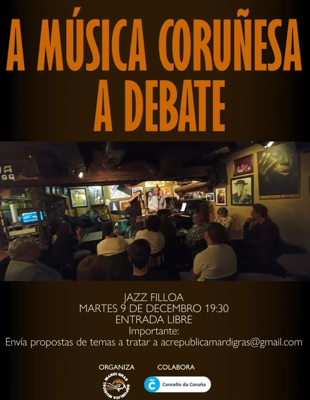 cartel a música coruñesa a debate