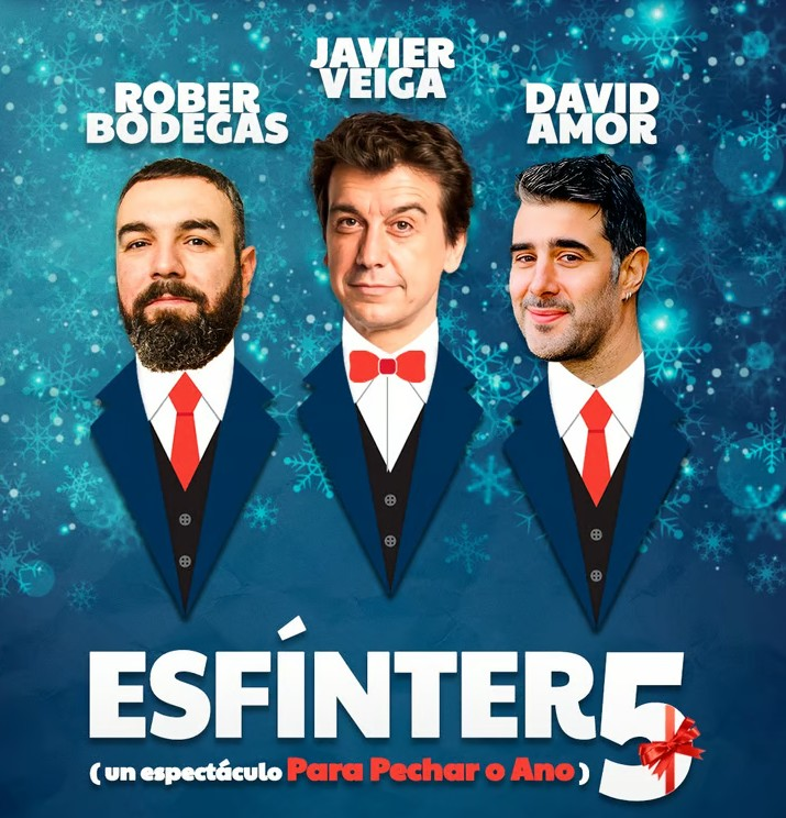 cartel do espectáculo coas fotos dos tres actores