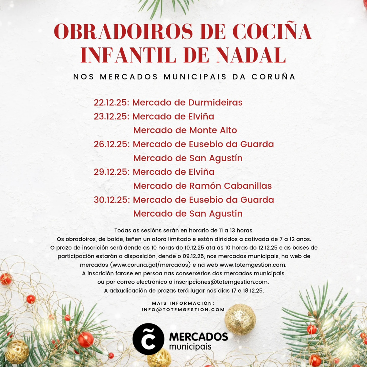 Cartel obradoiros de cociña