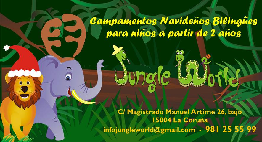 dibujo de animales de la selva africana con motivos navideños