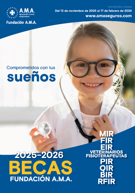 cartel de las becas A.M.A.