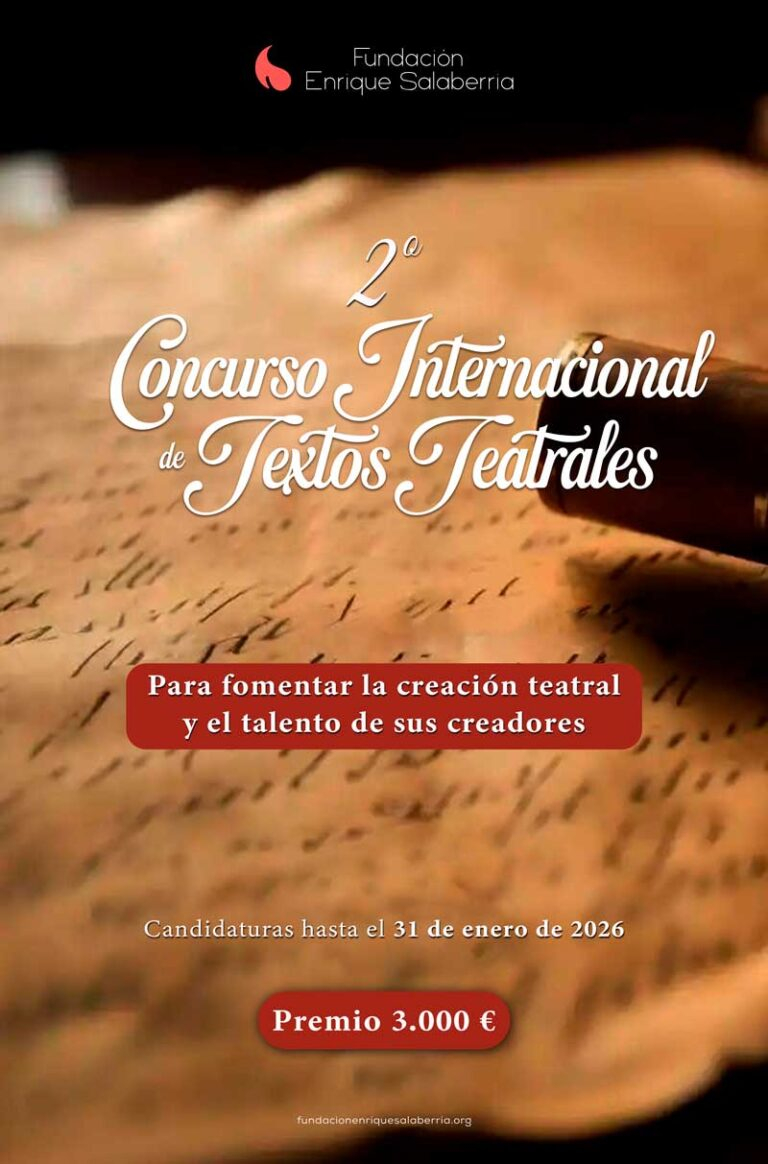 cartel II Concurso internacional de textos teatrais Fundación Enrique