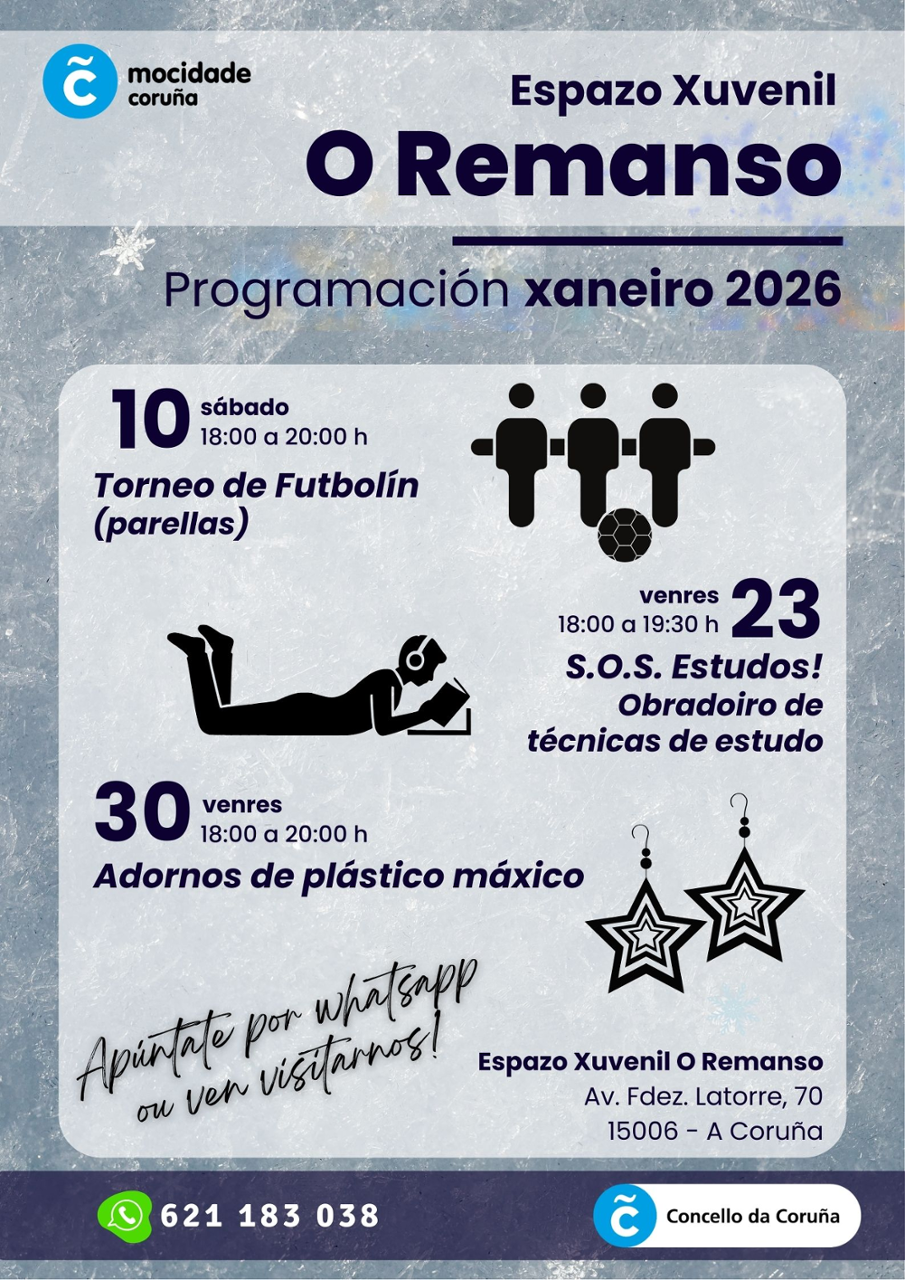 Banner das actividades do mes de xaneiro 2026