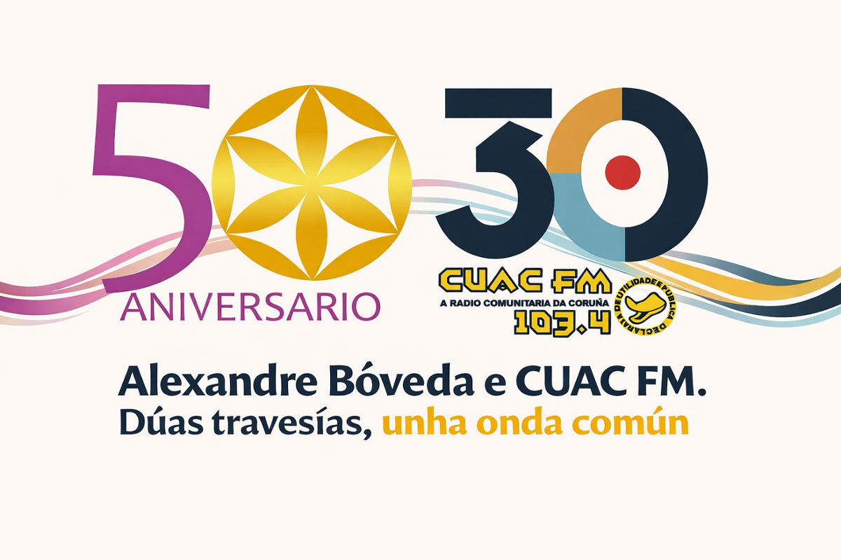 50, 30 aniversario Alexandre Bóveda e CUAC FM: Dúas travesías, unha onda común