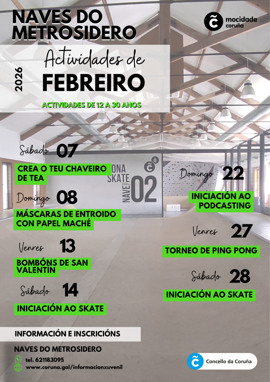 Cartel das actividades do mes de febreiro 2026