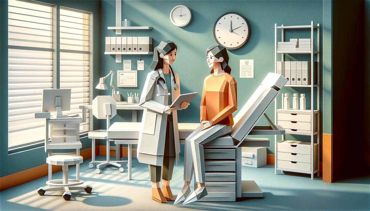 Ilustración de una consulta médica