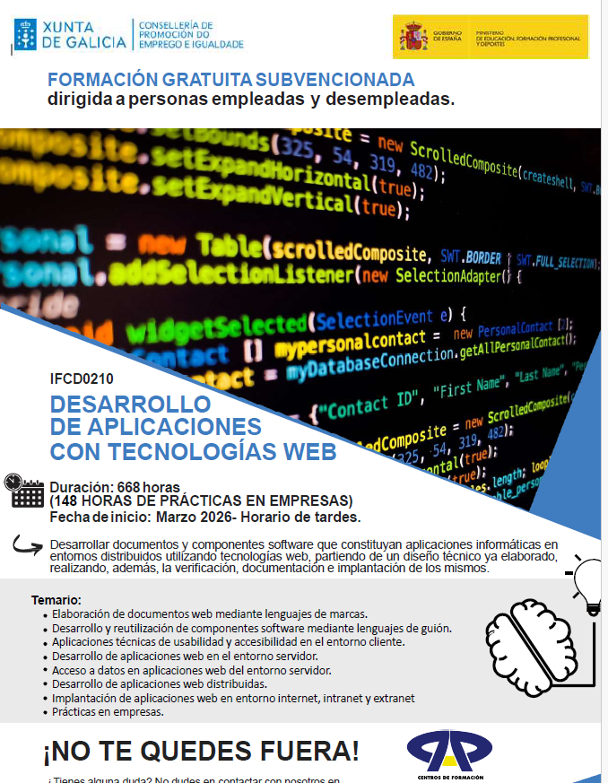 Cartel da formación.