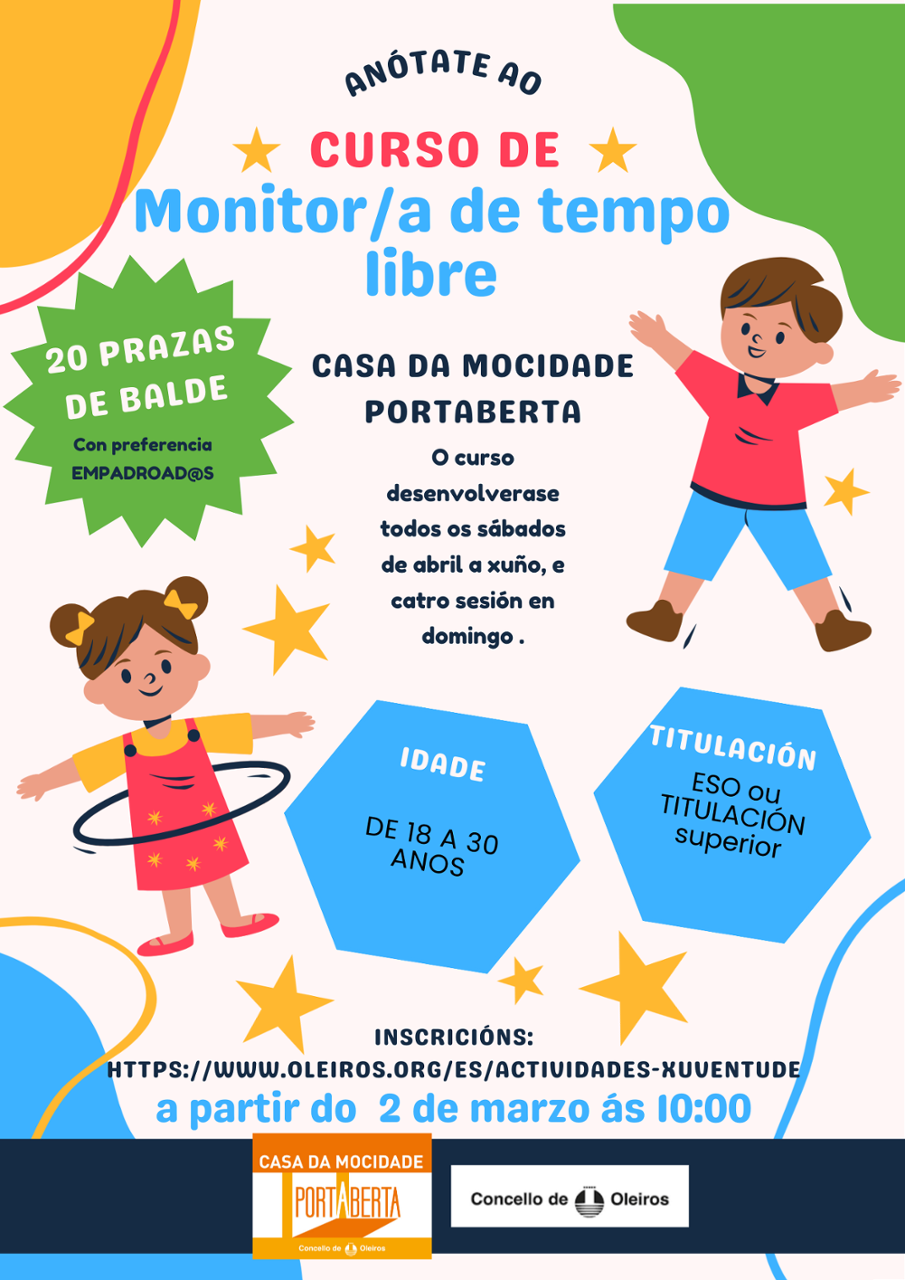 cartel do curso de monitorado tempo 