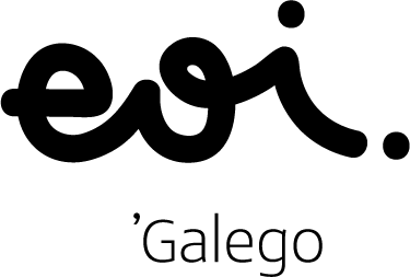 Logo EOI Coruña, idioma galego.