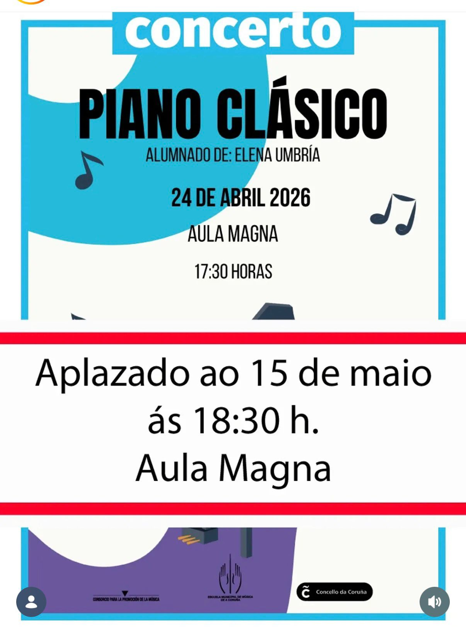 cartel concerto piano clásico