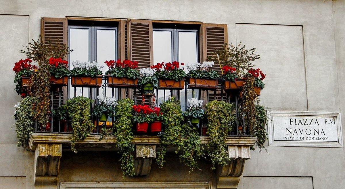 Balcón en Roma.