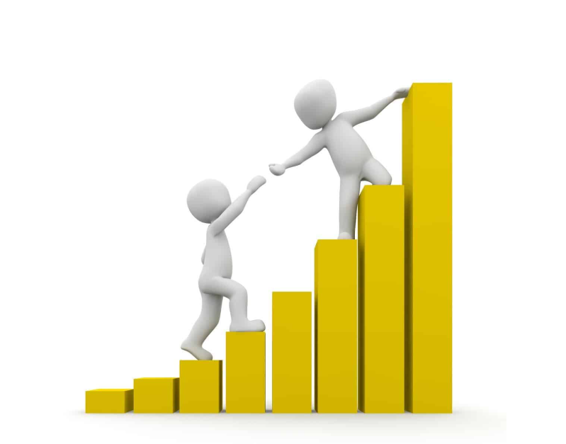 acode axudando a outra a subir chanzos