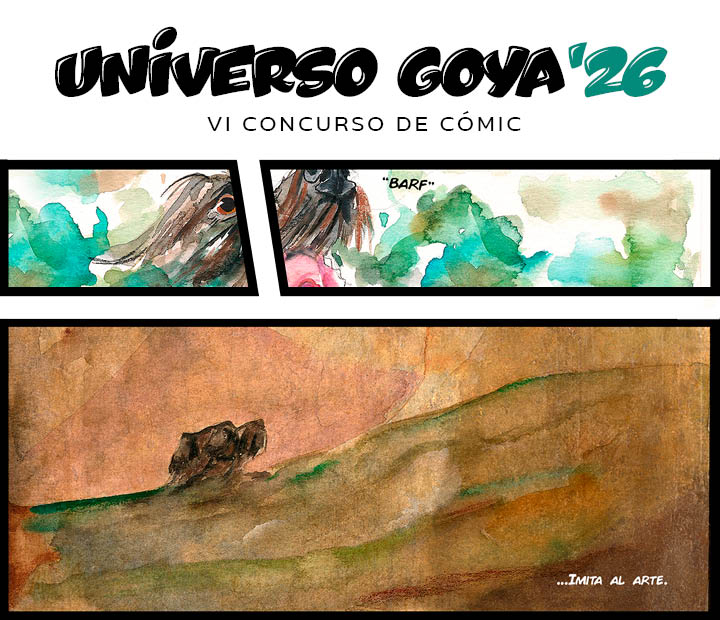 cartel de concurso con ilustración de cadro de Goya