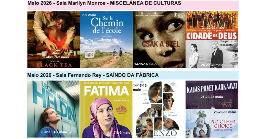 Cinema Maio 2026