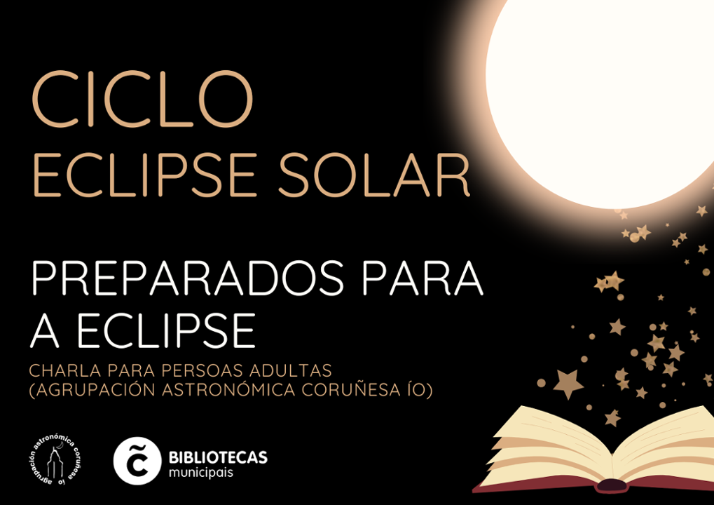 Cartel da charla Preparados para a eclipse