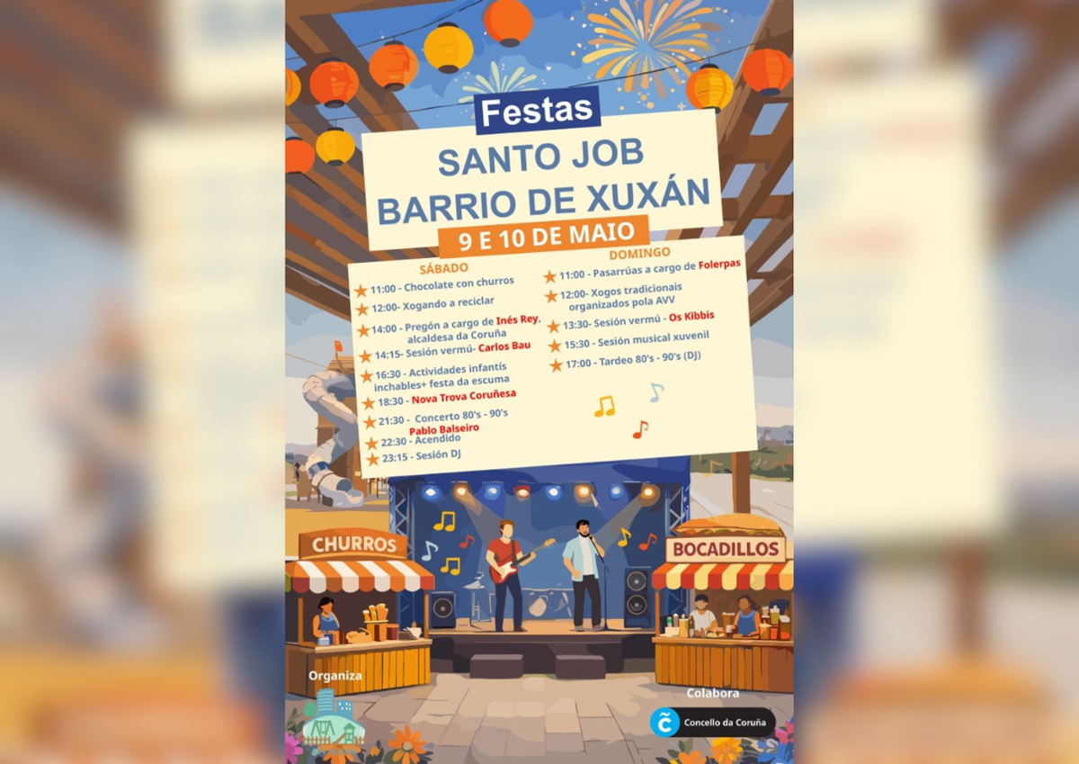 Cartel das festas de Xuxán.