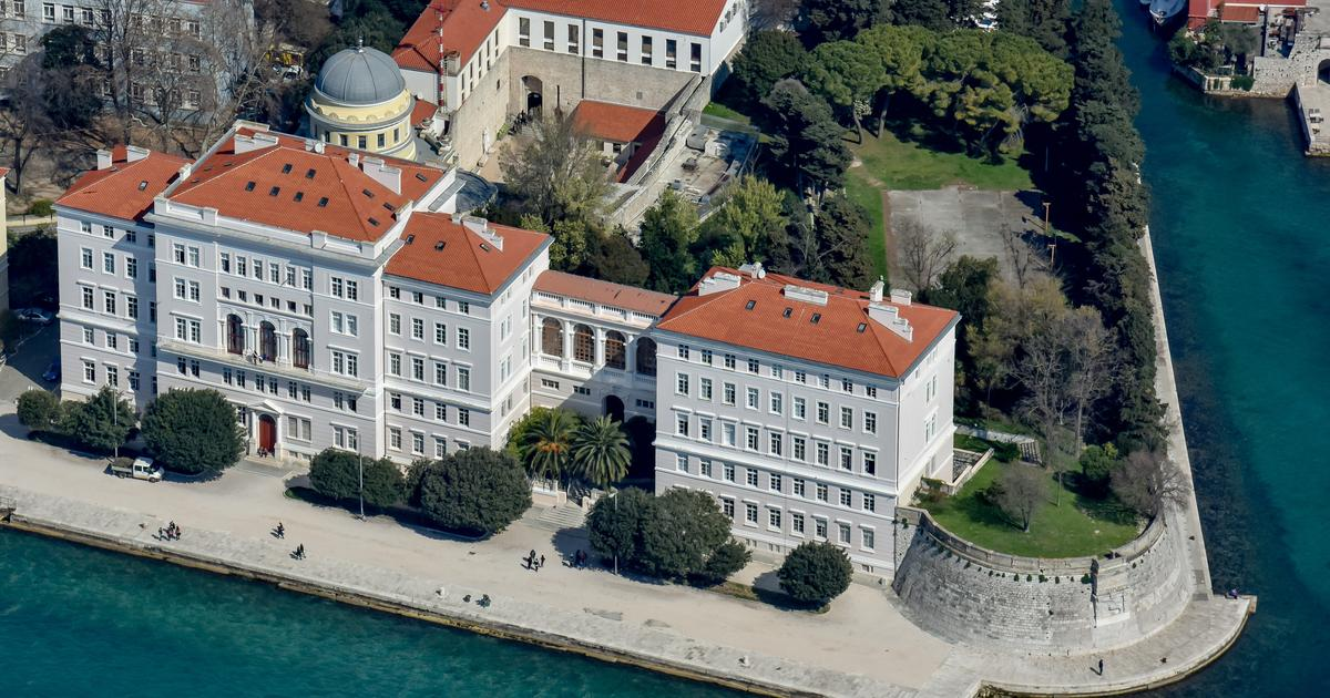 Vista panorámica da universidade de Zadar.