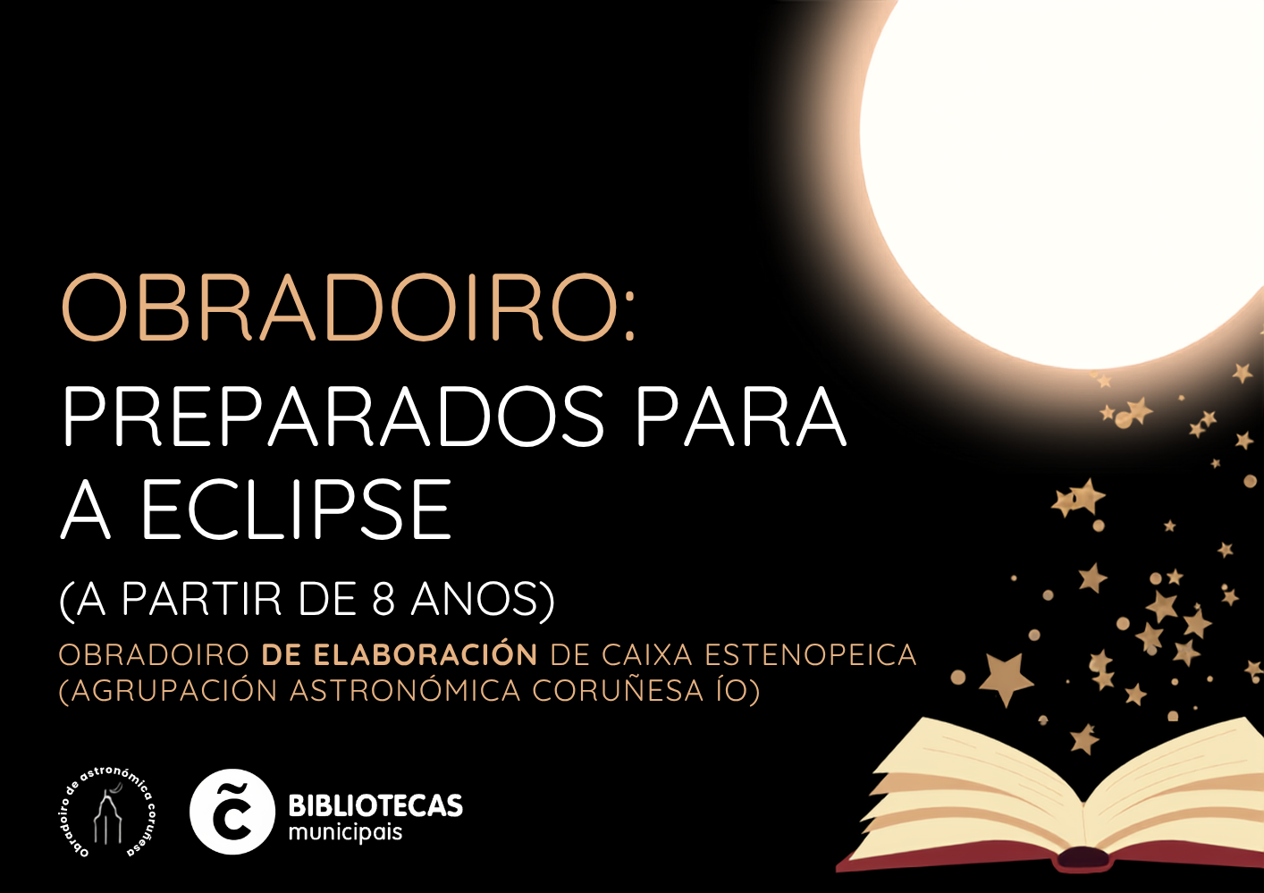 Imaxe para promocionar o obradoiro: Preparados para a eclipse (a partir de 8 anos)