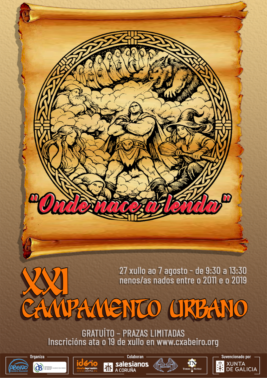 Cartel do campamento.