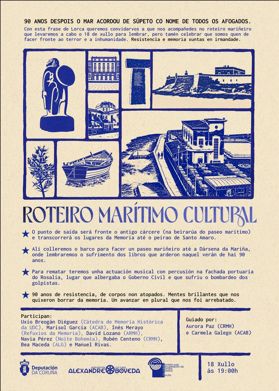 Cartel da ruta. Xornal antigo