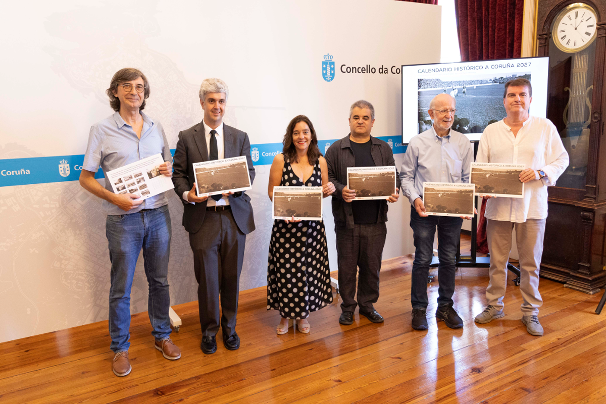 O calendario editouse coa colaboración de Tranvías e a Asociación Galega de Xornalistas Deportivos.
