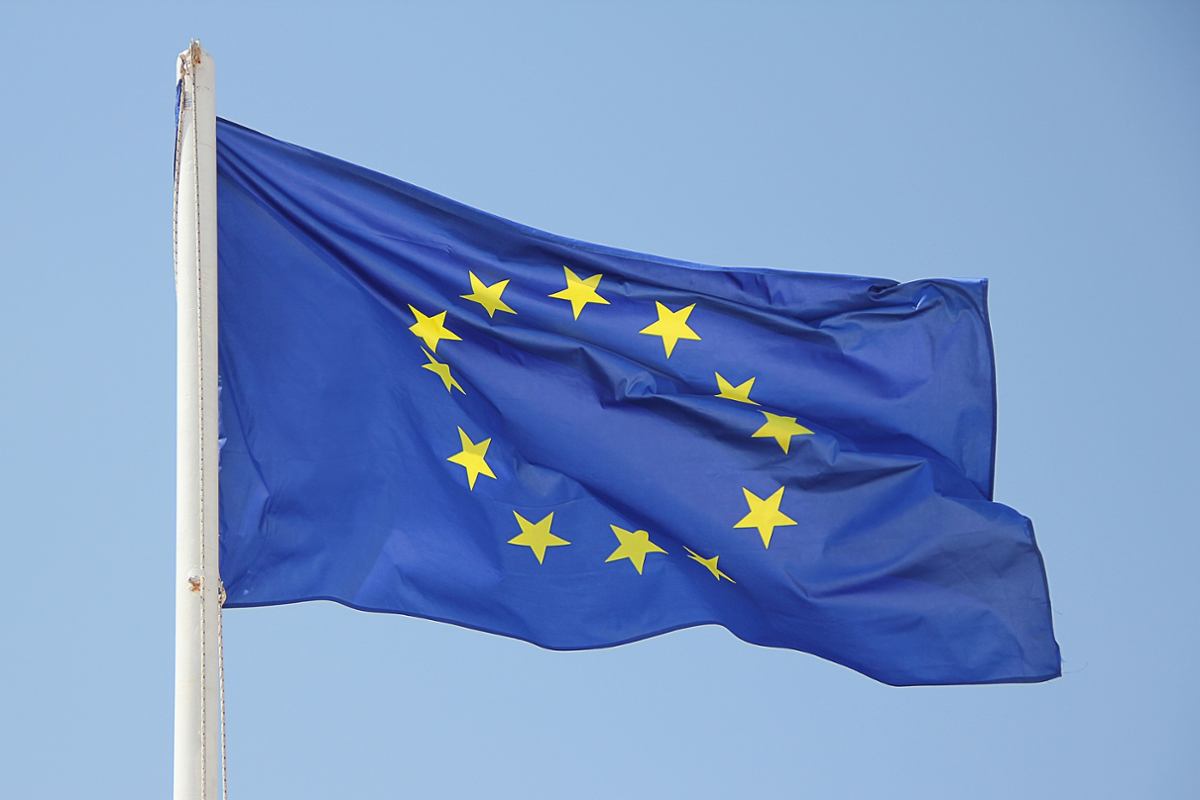 Bandera de la Unión Europea.