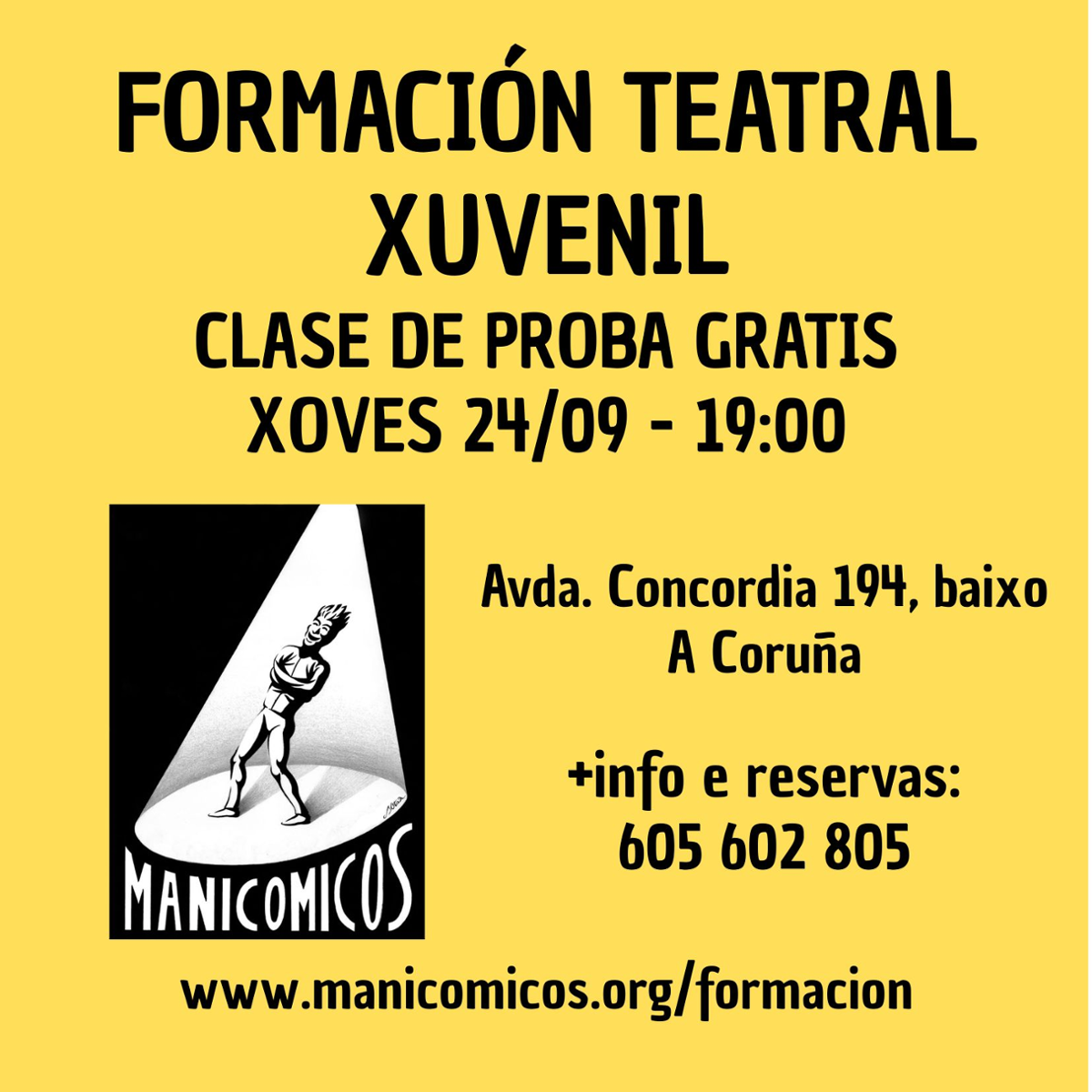 Cartel do curso.